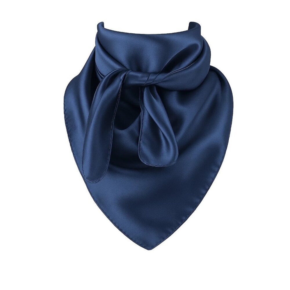 Navy Blue Wild Rag Large Scarf 23x23" Western Accessory Cowgirl or Cowboy